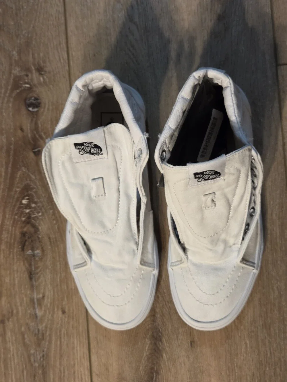 Vans Sk8-Hi Reissue Laceless High Top Sneakers - True White (Men 6.5 / Women 8)